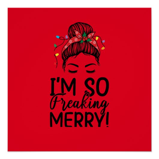 クリスマスめちゃくちゃなBunポスター ポスター (正面)