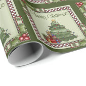 クリスマスめでたいクリスマスツリーとギフト ラッピングペーパー (ロールコーナー)