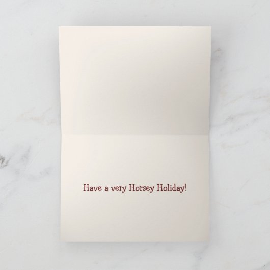 クリスマスめでたいサンタと馬 シーズンカード (内部)