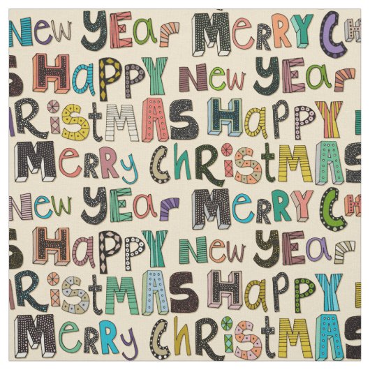 クリスマスめでたい新年 ファブリック (見本)