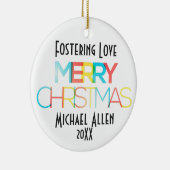 クリスマスめでたい贈り物を愛して育てる セラミックオーナメント (右)