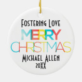 クリスマスめでたい贈り物を愛して育てる セラミックオーナメント (裏面)