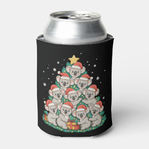 クリスマスもっと もふもふ コアラ ツリー 面白い クリスマス ホリデー 缶クーラー