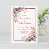 クリスマスや冬の結婚式を一挙に挙げる 招待状 (スタンド正面)