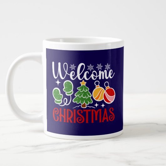 クリスマスようこそ ジャンボコーヒーマグカップ (左)