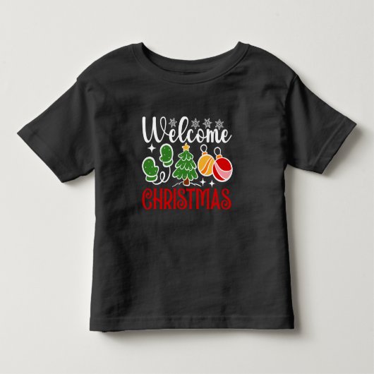 クリスマスようこそ トドラーTシャツ (正面)