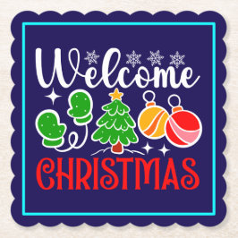 クリスマスようこそ ペーパーコースター