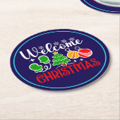 クリスマスようこそ ラウンドペーパーコースター (アングル)