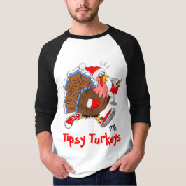 クリスマスよろよろしているトルコ(マルティーニ後走られる) - Tシャツ