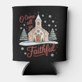 クリスマスよ来り忠実な宗教クリスチャン 缶クーラー (正面)