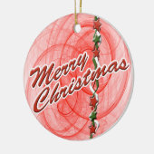 クリスマスらせん状&スターズ セラミックオーナメント (左)