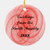 クリスマスらせん状&スターズ セラミックオーナメント (裏面)