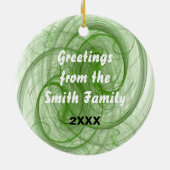 クリスマスらせん状&スター セラミックオーナメント (裏面)