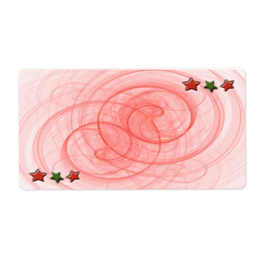 クリスマスらせん状&スター ラベル (正面)