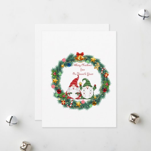 クリスマスをあなた方のノームから私たちのノームへ  シーズンカード (正面/裏面インサイチュ)