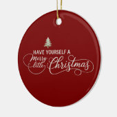 クリスマスをあなた自身で楽しいものにしよう コzyな冬 セラミックオーナメント (左)