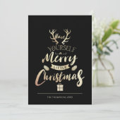 クリスマスをあなた自身で楽しいものに ゴールド ブラック (スタンド正面)