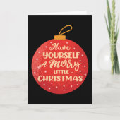 クリスマスをあなた自身で楽しく過ごして、Xmas ボール カード (正面)