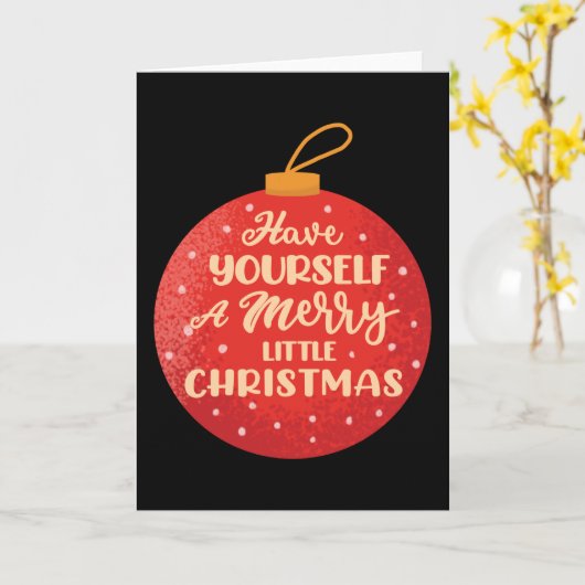 クリスマスをあなた自身で楽しく過ごして、Xmas ボール カード (黄色い花)