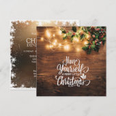 クリスマスをあなた自身で楽しく過ごすための招待状 招待状 (正面/裏面)