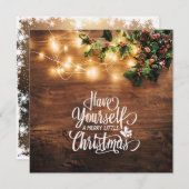 クリスマスをあなた自身で楽しく過ごそうという招待状 招待状 (正面/裏面)