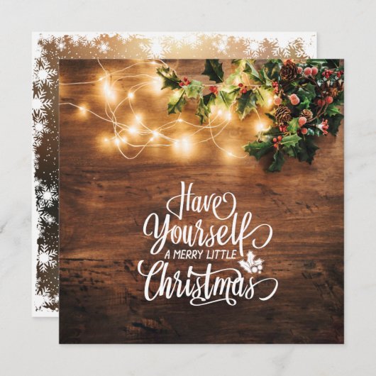 クリスマスをあなた自身で楽しく過ごそうという招待状 招待状 (正面/裏面)