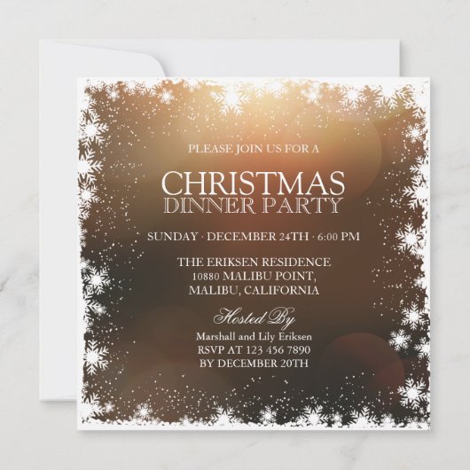 クリスマスをあなた自身で楽しく過ごそうという招待状 招待状 (裏面)