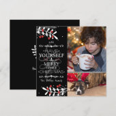 クリスマスをあなた自身で… 赤い実のフォトカード シーズンカード (正面/裏面)