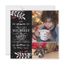 クリスマスをあなた自身で… 赤い実のフォトカード