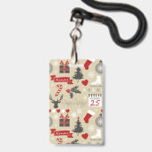 クリスマスをお楽しみください バッジ (裏面（ネックストラップ付）)