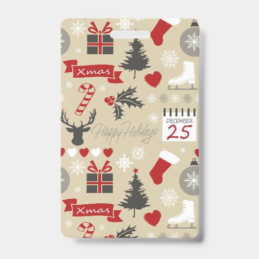 クリスマスをお楽しみください バッジ (正面)