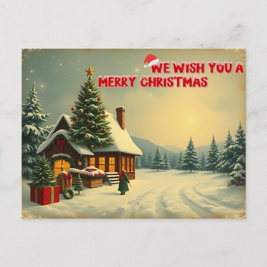 クリスマスをお楽しみください - O12 インビテーションポストカード (正面)