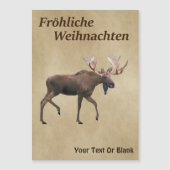 クリスマスをお楽しみ - オスのマンモスが古い紙の上に (正面)