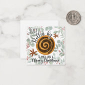 クリスマスをお祝いしたくて通り過ぎてきました ノートカード (正面/裏面インサイチュ)