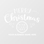クリスマスをお祝いしましょう ロゴと事業名を追加 ウィンドウサイン (シート)
