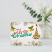 クリスマスをお祝いします ポストカード (スタンド正面)