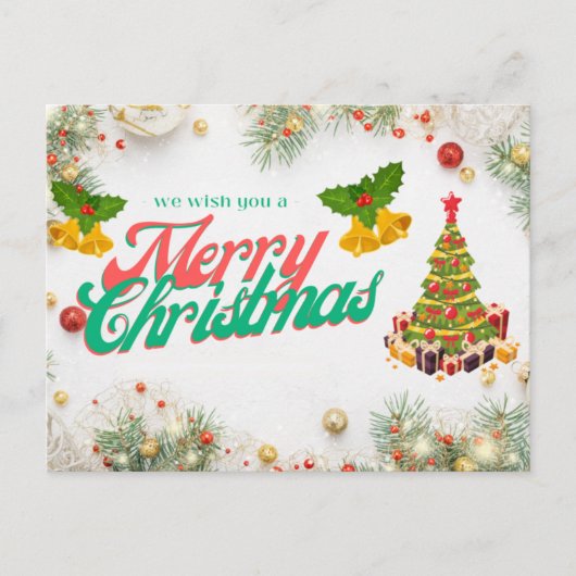 クリスマスをお祝いします ポストカード (正面)