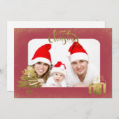 クリスマスをお祝いします 私たちの家族からあなたの家族へ フォト シーズンカード (正面/裏面)