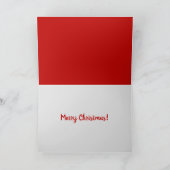 「クリスマスをお祝いします」 赤い鳥のクリスマス カード (内部)