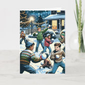 クリスマスをお祝いします！｜雪玉合戦 シーズンカード (正面)