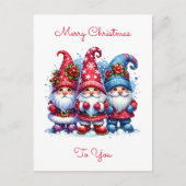 クリスマスをお祝いする | ホリデー ノーム シーズンポストカード (正面)