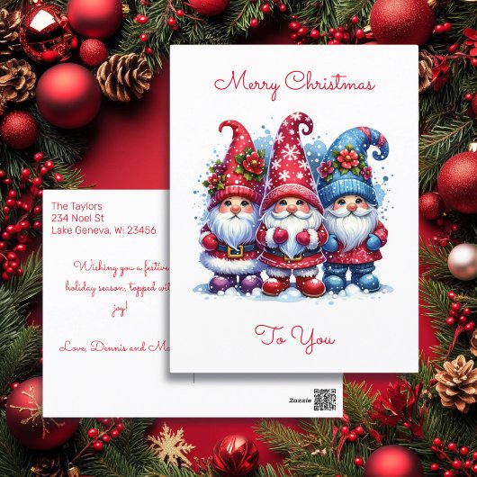 クリスマスをお祝いする | ホリデー ノーム シーズンポストカード