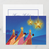 クリスマスをお祝い | 沈黙の夜 三人の賢人 シーズンカード (正面/裏面)