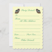 クリスマスをなめるかわいい子猫 招待状 (裏面)