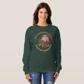 クリスマスをのんびり過ごすおもしろTシャツ スウェットシャツ (正面フル)