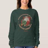 クリスマスをのんびり過ごすおもしろTシャツ スウェットシャツ (正面)