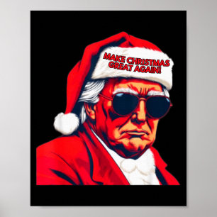 クリスマスをもう一度偉大に サンタクロース トランプ 2024 ユーモア ポスター