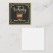 クリスマスをウィスキーと共に楽しんでほしいというカード ノートカード (正面/裏面)