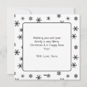 クリスマスをカラフルに | 雪だるまとウサギ シーズンカード (裏面)