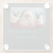 クリスマスをクール取る ガラスコースター (裏面)